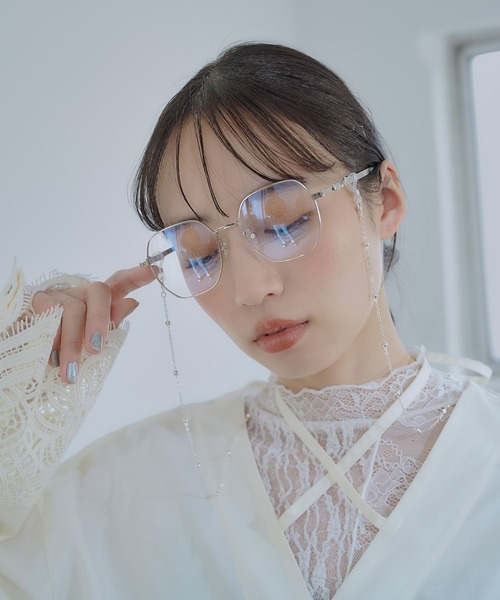 HARE（ハレ）の「チェーンツキデザインメガネ(HARE)（メガネ・レディース・シルバー・FREE）」の8枚目の写真