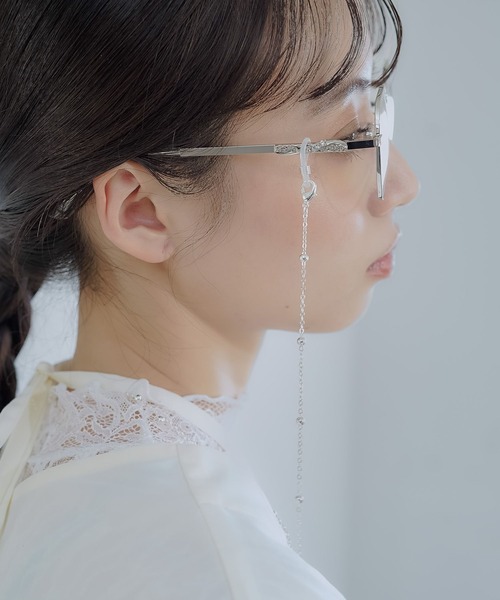 HARE（ハレ）の「チェーンツキデザインメガネ(HARE)（メガネ・レディース・シルバー・FREE）」の10枚目の写真