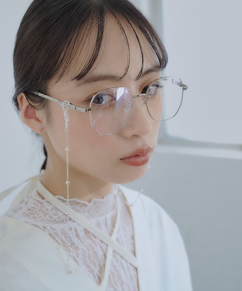 HARE（ハレ）の「チェーンツキデザインメガネ(HARE)（メガネ・レディース・シルバー・FREE）」の11枚目の写真
