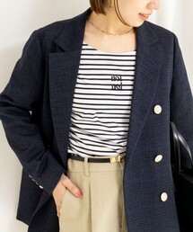 NOLLEY’S | 【nolnol/ノルノル】ウォッシャブルシルケットボーダーショートT(Tシャツ/カットソー)