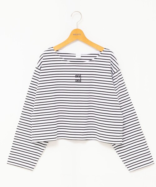 NOLLEY’S（ノーリーズ）の「【nolnol/ノルノル】ウォッシャブルシルケットボーダーショートT（Tシャツ/カットソー・レディース・ブルー系その他3/ブルー系その他4/ホワイト系その他4/ベージュ系その他3・38）」の16枚目の写真