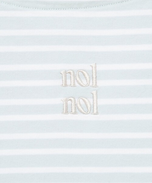 NOLLEY’S（ノーリーズ）の「【nolnol/ノルノル】ウォッシャブルシルケットボーダーショートT（Tシャツ/カットソー・レディース・ブルー系その他3/ブルー系その他4/ホワイト系その他4/ベージュ系その他3・38）」の5枚目の写真