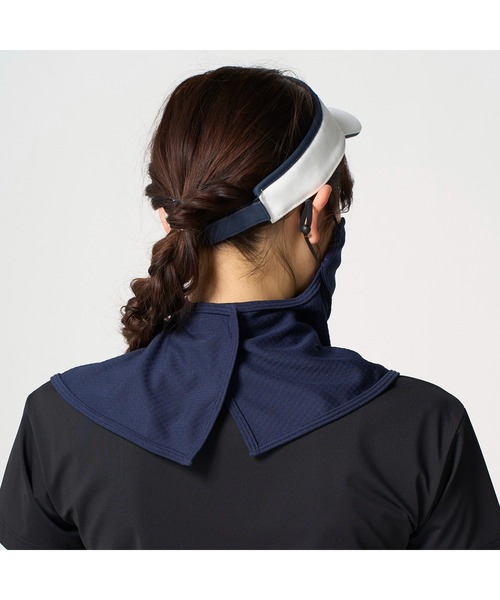 FILA GOLF(フィラゴルフ )の「FILA GOLF フィラゴルフ ゴルフウェア UVカット 接触冷感 吸汗速乾 ロング丈 フェイスカバー フェイスマスク(マスク・レディース・ホワイト/ネイビー/ライトブルー・FREE)」の21枚目の写真