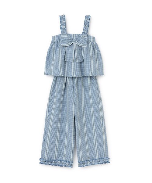 Lycee mine(リセマイン)の「【セットアップ】リボン付きキャミトップス・ゆったりパンツセットアップ【Lycee mine バレエシリーズ】(セットアップ・キッズ・ブルー/ブラック/レッド/ベージュ/マスタード・120cm/130cm/140cm/150cm/100cm/110cm)」の17枚目の写真