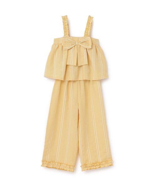 Lycee mine(リセマイン)の「【セットアップ】リボン付きキャミトップス・ゆったりパンツセットアップ【Lycee mine バレエシリーズ】(セットアップ・キッズ・ブルー/ブラック/レッド/ベージュ/マスタード・120cm/130cm/140cm/150cm/100cm/110cm)」の15枚目の写真