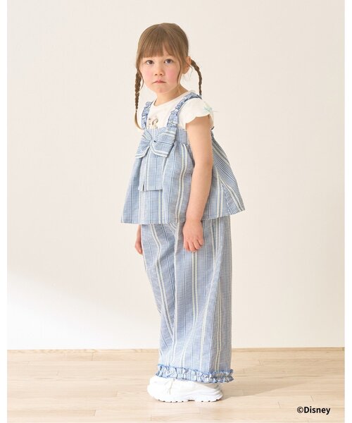 Lycee mine(リセマイン)の「【セットアップ】リボン付きキャミトップス・ゆったりパンツセットアップ【Lycee mine バレエシリーズ】(セットアップ・キッズ・ブルー/ブラック/レッド/ベージュ/マスタード・120cm/130cm/140cm/150cm/100cm/110cm)」の21枚目の写真