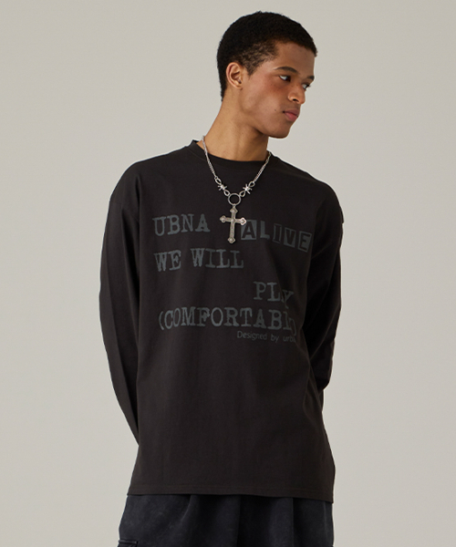 URBANAGE（アーバンエイジ）の「ALIVE ロングスリーブチャコール（Tシャツ/カットソー・レディース・その他・MEDIUM/LARGE）」の2枚目の写真