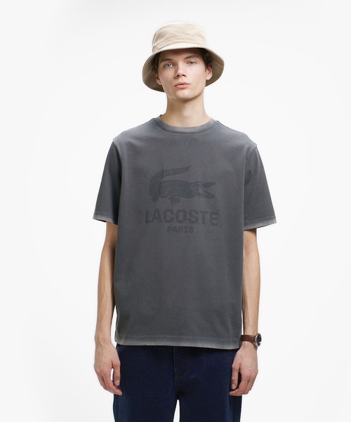 LACOSTE(ラコステ)の「ヴィンテージエフェクト ロゴTシャツ(Tシャツ/カットソー・メンズ・ダークアッシュ/イエロー/グレイッシュブルー/ピンク・3/5/4/2)」の7枚目の写真