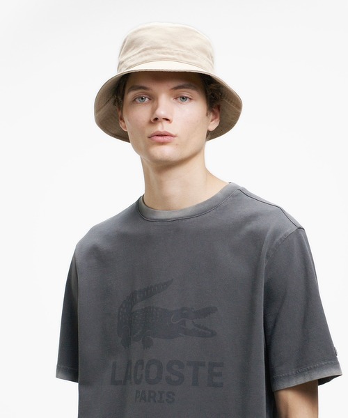 LACOSTE(ラコステ)の「ヴィンテージエフェクト ロゴTシャツ(Tシャツ/カットソー・メンズ・ダークアッシュ/イエロー/グレイッシュブルー/ピンク・3/5/4/2)」の9枚目の写真