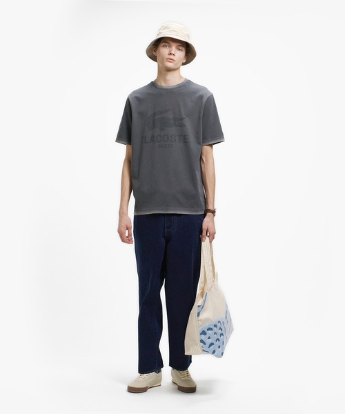 LACOSTE(ラコステ)の「ヴィンテージエフェクト ロゴTシャツ(Tシャツ/カットソー・メンズ・ダークアッシュ/イエロー/グレイッシュブルー/ピンク・3/5/4/2)」の12枚目の写真