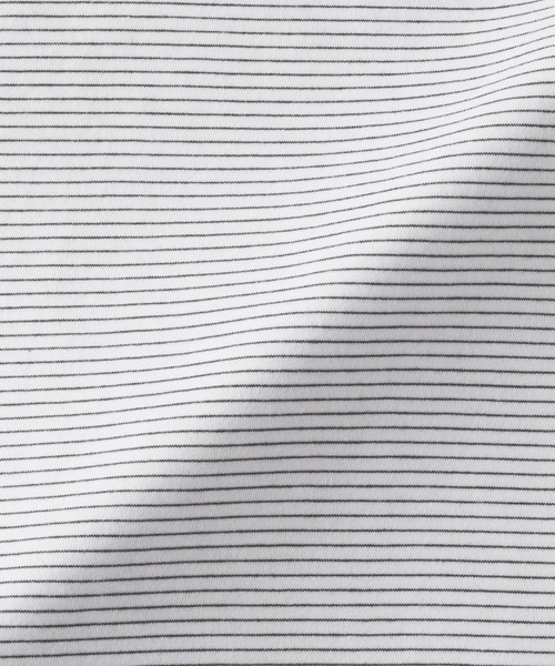 無印良品（ムジルシリョウヒン）の「紳士　天竺編みクルーネック半袖Ｔシャツ（ボーダー）（Tシャツ/カットソー・メンズ・ブラック系1/ブラック系/ホワイト系1/ホワイト系/ブルー系/グレー系・M/S/XL/L）」の12枚目の写真