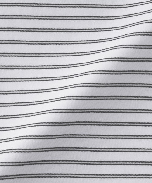 無印良品（ムジルシリョウヒン）の「紳士　天竺編みクルーネック半袖Ｔシャツ（ボーダー）（Tシャツ/カットソー・メンズ・ブラック系1/ブラック系/ホワイト系1/ホワイト系/ブルー系/グレー系・M/S/XL/L）」の15枚目の写真