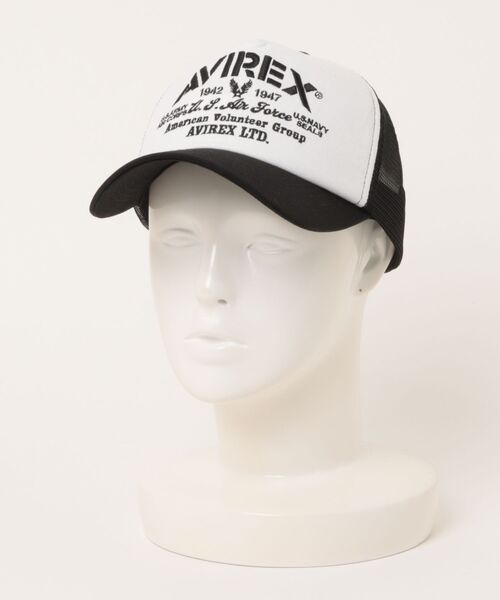 AVIREX(アヴィレックス)の「AVIREX/アヴィレックス AX Multi Logo Mesh Cap(キャップ・メンズ・ホワイト/レッド/ブルー/ブラック・ONE SIZE)」の2枚目の写真