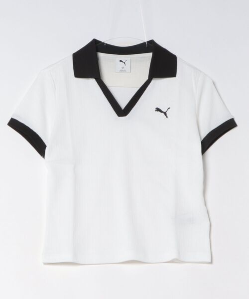 PUMA（プーマ）の「PUMA/プーマ 半袖 ポロシャツ WARDROBE ESS 636874（ポロシャツ・レディース・ピンク/ホワイト/ブラック・M/L）」の9枚目の写真