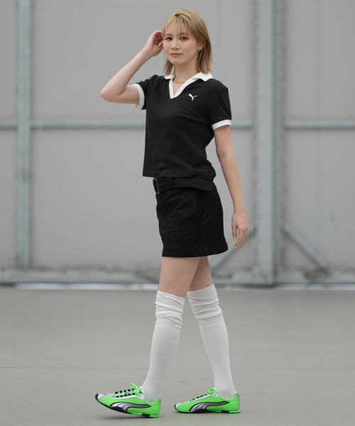 PUMA（プーマ）の「PUMA/プーマ 半袖 ポロシャツ WARDROBE ESS 636874（ポロシャツ・レディース・ピンク/ホワイト/ブラック・M/L）」の12枚目の写真
