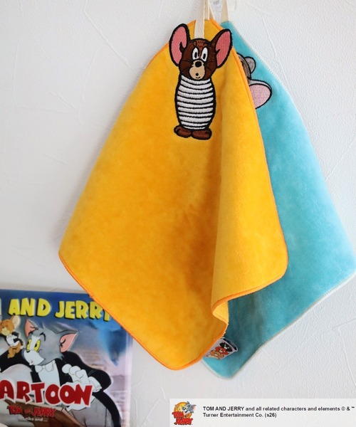 niko and...(ニコアンド)の「【トムとジェリー】コラボループタオルハンカチ(ハンカチ/ハンドタオル・レディース・ブルー/イエロー・0)」の1枚目の写真