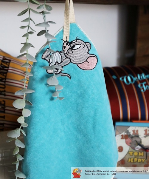 niko and...(ニコアンド)の「【トムとジェリー】コラボループタオルハンカチ(ハンカチ/ハンドタオル・レディース・ブルー/イエロー・0)」の2枚目の写真