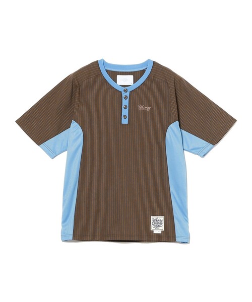 Whimsy(ウィムジー)の「WHIMSY SOCKS / Baseball Henley Shirt(Tシャツ/カットソー・メンズ・ブラウン/ブラック・L/M/XL)」の2枚目の写真