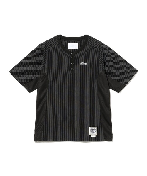 Whimsy(ウィムジー)の「WHIMSY SOCKS / Baseball Henley Shirt(Tシャツ/カットソー・メンズ・ブラウン/ブラック・L/M/XL)」の1枚目の写真