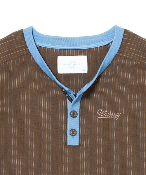 Whimsy(ウィムジー)の「WHIMSY SOCKS / Baseball Henley Shirt(Tシャツ/カットソー・メンズ・ブラウン/ブラック・L/M/XL)」の10枚目の写真