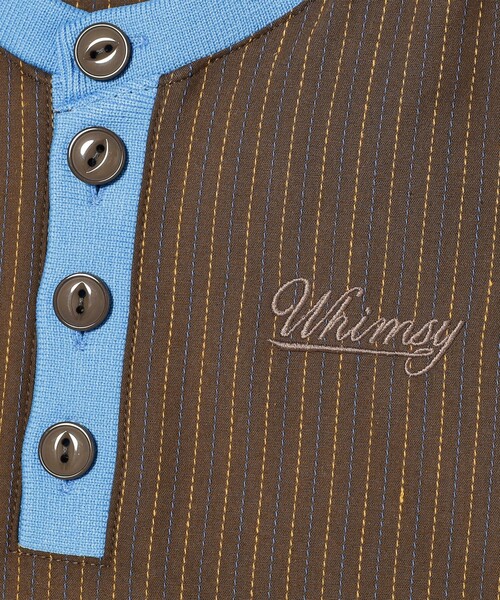 Whimsy(ウィムジー)の「WHIMSY SOCKS / Baseball Henley Shirt(Tシャツ/カットソー・メンズ・ブラウン/ブラック・L/M/XL)」の11枚目の写真