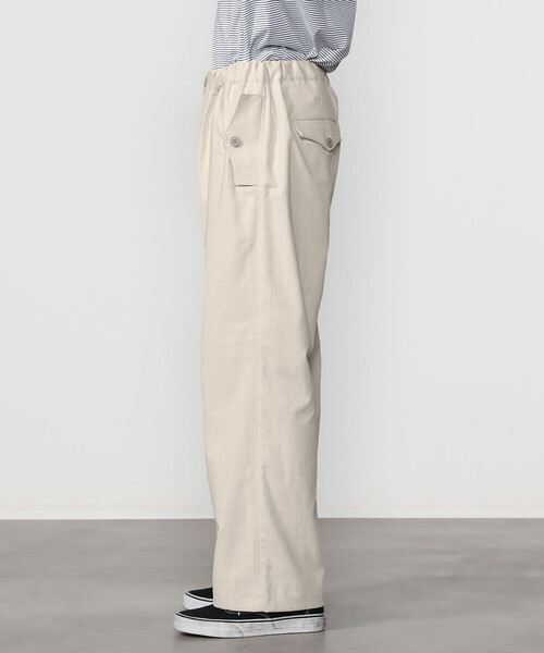 ORCIVAL（オーシバル）の「ORCIVAL | ポリコットンリネン フラップポケットワイドパンツ MEN（その他パンツ・メンズ・モカ/アイボリー/ブラック・4/5）」の12枚目の写真