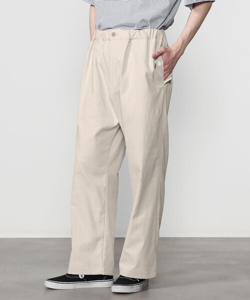 ORCIVAL | ポリコットンリネン フラップポケットワイドパンツ MEN
