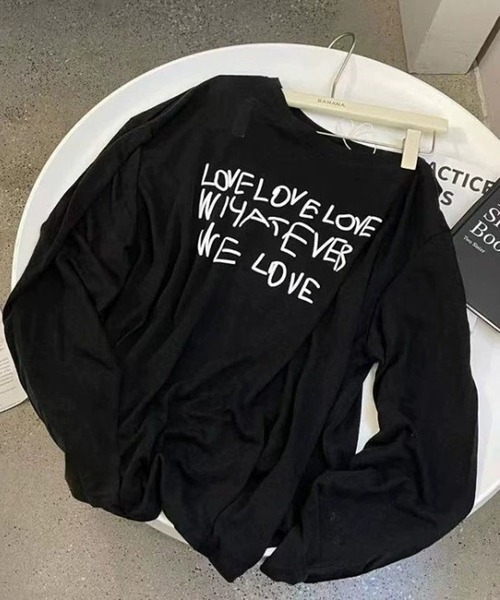 shyam inspiration（シャムインスピレーション）の「ロゴプリントシアールーズトップス（Tシャツ/カットソー・レディース・イエロー/グレー/ブラック/ホワイト・F）」の21枚目の写真