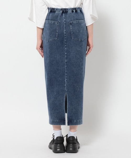LEPSIM（レプシィム）の「【産前・産後対応】マタニティ／カットデニムナロースカート　639087（マタニティウェア/グッズ・レディース・ブルー/インディゴブルー・FREE）」の6枚目の写真