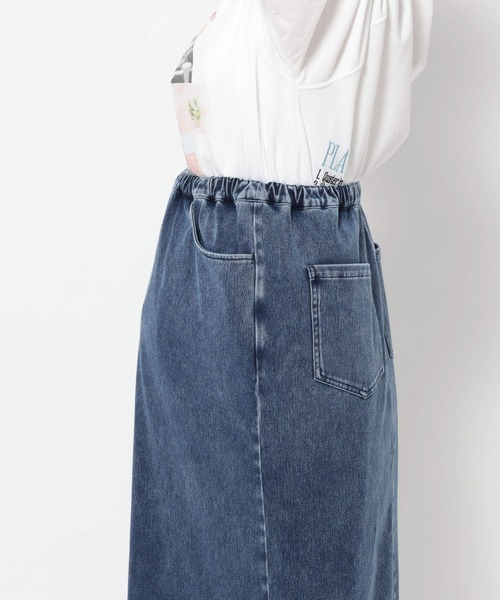 LEPSIM（レプシィム）の「【産前・産後対応】マタニティ／カットデニムナロースカート　639087（マタニティウェア/グッズ・レディース・ブルー/インディゴブルー・FREE）」の16枚目の写真