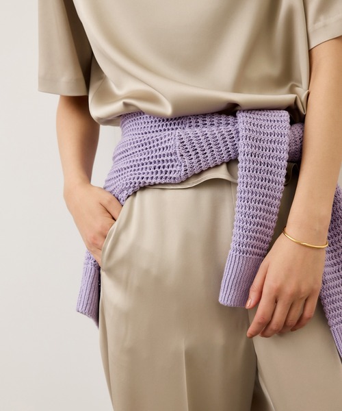 ROPE'(ロペ)の「ドレープサテンイージーパンツ/セットアップ対応・イージーケア(その他パンツ・レディース・イエロー系その他3/ブラック/ベージュ・36/38)」の12枚目の写真