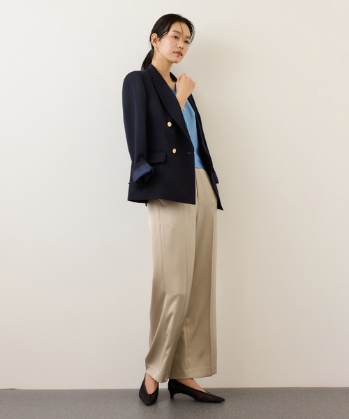 ROPE'(ロペ)の「ドレープサテンイージーパンツ/セットアップ対応・イージーケア(その他パンツ・レディース・イエロー系その他3/ブラック/ベージュ・36/38)」の20枚目の写真