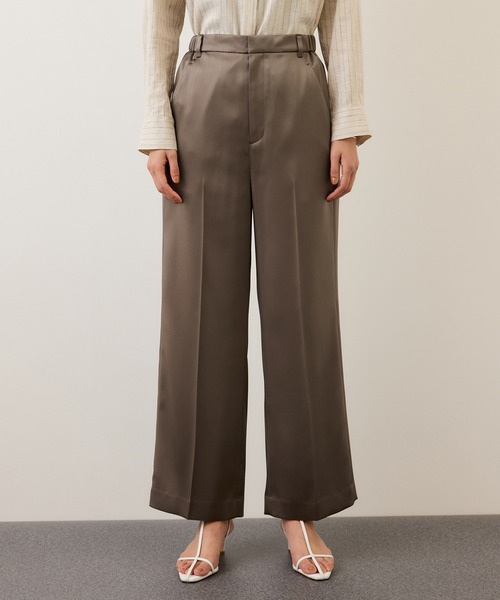 ROPE'(ロペ)の「ドレープサテンイージーパンツ/セットアップ対応・イージーケア(その他パンツ・レディース・イエロー系その他3/ブラック/ベージュ・36/38)」の21枚目の写真
