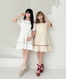 F i.n.t | はしごリボンコットンレースミニワンピース(ワンピース)