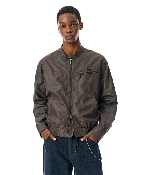 SECONDMONO（セカンドモノローグ）の「Coated Nylon Zip Jacket [DEEPBROWN]_SEJK034DEEPBROWN（ブルゾン・レディース・その他・SMALL/MEDIUM/LARGE）」の17枚目の写真