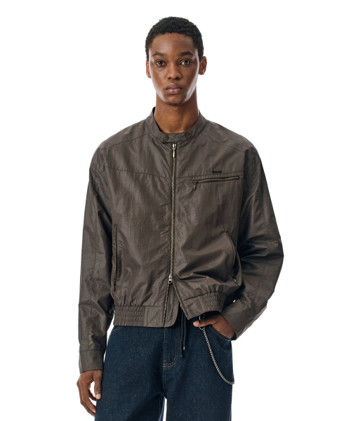 SECONDMONO（セカンドモノローグ）の「Coated Nylon Zip Jacket [DEEPBROWN]_SEJK034DEEPBROWN（ブルゾン・レディース・その他・SMALL/MEDIUM/LARGE）」の18枚目の写真