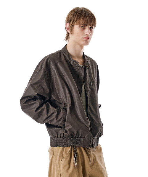 SECONDMONO（セカンドモノローグ）の「Coated Nylon Zip Jacket [DEEPBROWN]_SEJK034DEEPBROWN（ブルゾン・レディース・その他・SMALL/MEDIUM/LARGE）」の20枚目の写真