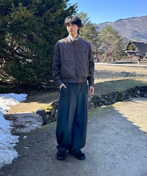 SECONDMONO（セカンドモノローグ）の「Coated Nylon Zip Jacket [DEEPBROWN]_SEJK034DEEPBROWN（ブルゾン・レディース・その他・SMALL/MEDIUM/LARGE）」の12枚目の写真