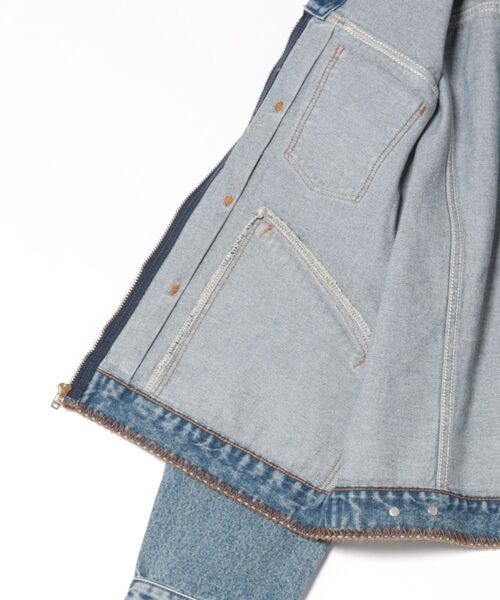 Lee(リー)の「Wrangler/ラングラー【US ORIGINAL】24MJZ デニムジャケット ブランケットステッチ(デニムジャケット・メンズ・ブルー・MEDIUM/SMALL/LARGE/X-LARGE)」の3枚目の写真
