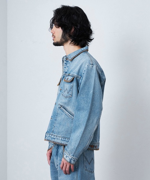 Lee(リー)の「Wrangler/ラングラー【US ORIGINAL】24MJZ デニムジャケット ブランケットステッチ(デニムジャケット・メンズ・ブルー・MEDIUM/SMALL/LARGE/X-LARGE)」の5枚目の写真