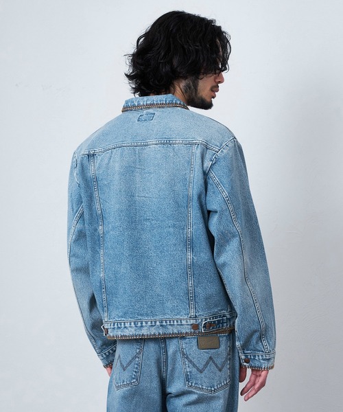 Lee(リー)の「Wrangler/ラングラー【US ORIGINAL】24MJZ デニムジャケット ブランケットステッチ(デニムジャケット・メンズ・ブルー・MEDIUM/SMALL/LARGE/X-LARGE)」の7枚目の写真
