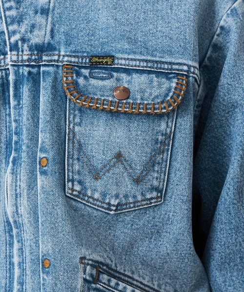 Lee(リー)の「Wrangler/ラングラー【US ORIGINAL】24MJZ デニムジャケット ブランケットステッチ(デニムジャケット・メンズ・ブルー・MEDIUM/SMALL/LARGE/X-LARGE)」の12枚目の写真