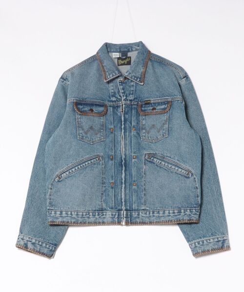Lee(リー)の「Wrangler/ラングラー【US ORIGINAL】24MJZ デニムジャケット ブランケットステッチ(デニムジャケット・メンズ・ブルー・MEDIUM/SMALL/LARGE/X-LARGE)」の21枚目の写真