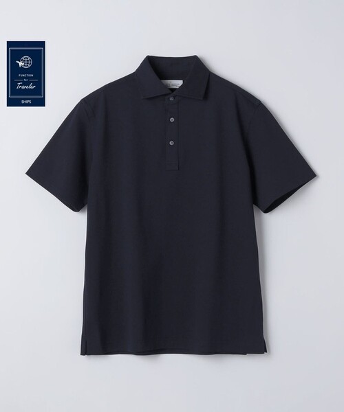 SHIPS（シップス）の「SHIPS:〈FUNCTION〉I Cotoni di Albini ショート スリーブ ポロシャツ（ポロシャツ・メンズ・ネイビー/ライム/ホワイト/スカイブルー/ブラック/トップグレー/キャメル/ワイン・SMALL/MEDIUM/LARGE/X-LARGE）」の6枚目の写真