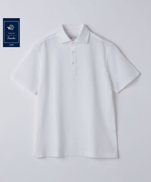 SHIPS（シップス）の「SHIPS:〈FUNCTION〉I Cotoni di Albini ショート スリーブ ポロシャツ（ポロシャツ・メンズ・ネイビー/ライム/ホワイト/スカイブルー/ブラック/トップグレー/キャメル/ワイン・SMALL/MEDIUM/LARGE/X-LARGE）」の2枚目の写真