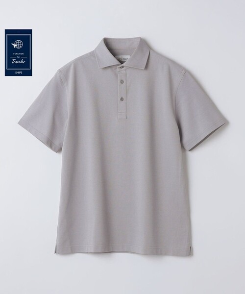 SHIPS（シップス）の「SHIPS:〈FUNCTION〉I Cotoni di Albini ショート スリーブ ポロシャツ（ポロシャツ・メンズ・ネイビー/ライム/ホワイト/スカイブルー/ブラック/トップグレー/キャメル/ワイン・SMALL/MEDIUM/LARGE/X-LARGE）」の4枚目の写真