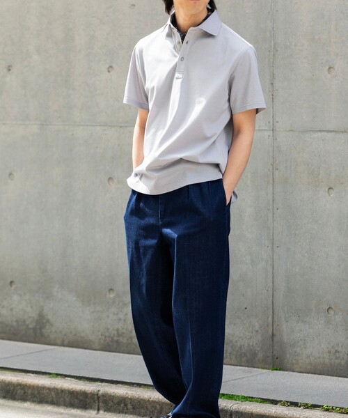 SHIPS(シップス)の「SHIPS:〈接触冷感〉I Cotoni di Albini ショート スリーブ ポロシャツ(ポロシャツ・メンズ・ネイビー/ライム/ホワイト/スカイブルー/ブラック/トップグレー/キャメル/ワイン・SMALL/MEDIUM/LARGE/X-LARGE)」の9枚目の写真