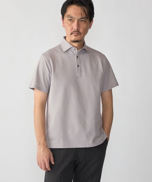 SHIPS(シップス)の「SHIPS:〈接触冷感〉I Cotoni di Albini ショート スリーブ ポロシャツ(ポロシャツ・メンズ・ネイビー/ライム/ホワイト/スカイブルー/ブラック/トップグレー/キャメル/ワイン・SMALL/MEDIUM/LARGE/X-LARGE)」の12枚目の写真
