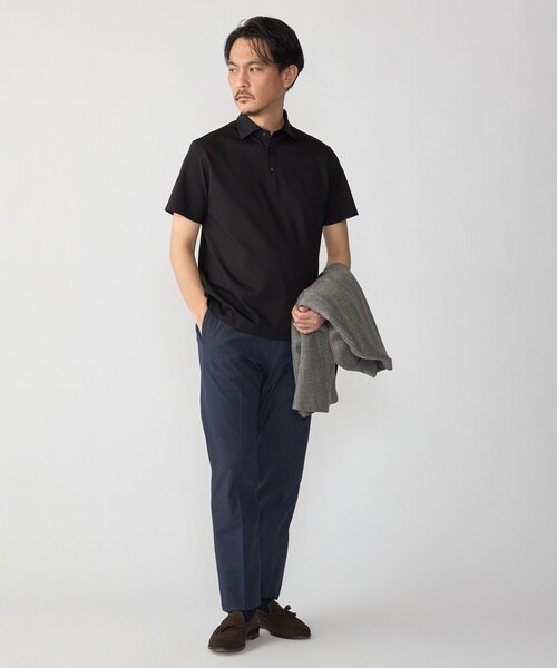SHIPS(シップス)の「SHIPS:〈接触冷感〉I Cotoni di Albini ショート スリーブ ポロシャツ(ポロシャツ・メンズ・ネイビー/ライム/ホワイト/スカイブルー/ブラック/トップグレー/キャメル/ワイン・SMALL/MEDIUM/LARGE/X-LARGE)」の16枚目の写真