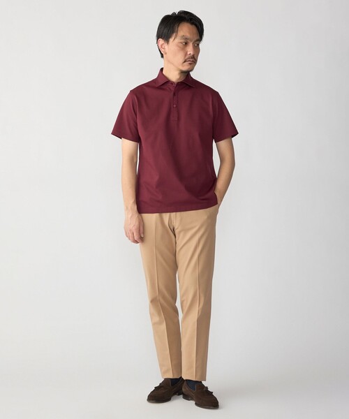 SHIPS(シップス)の「SHIPS:〈接触冷感〉I Cotoni di Albini ショート スリーブ ポロシャツ(ポロシャツ・メンズ・ネイビー/ライム/ホワイト/スカイブルー/ブラック/トップグレー/キャメル/ワイン・SMALL/MEDIUM/LARGE/X-LARGE)」の18枚目の写真